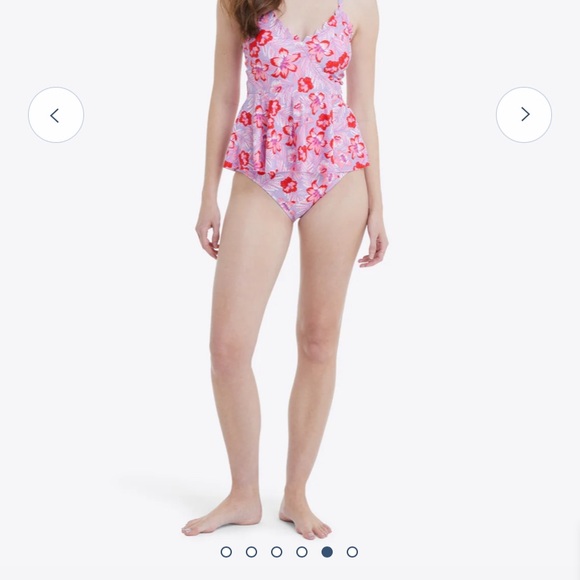 NWT Draper James Peplum Tankini & Bikini Bottom in Floral Scallop - Picture 5 of 6